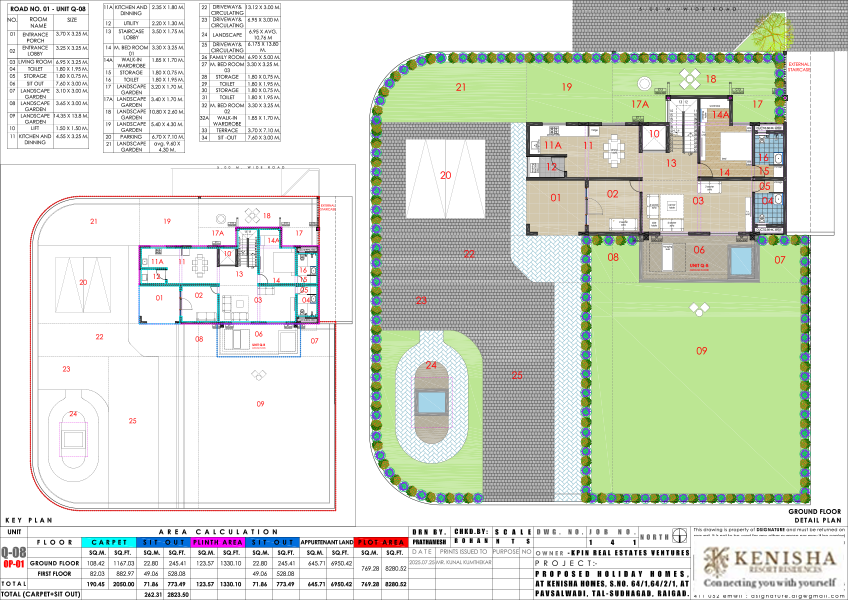 LUXURY PANORAMIC VIEW VILLA Q8 GROUND FLOOR PLAN 